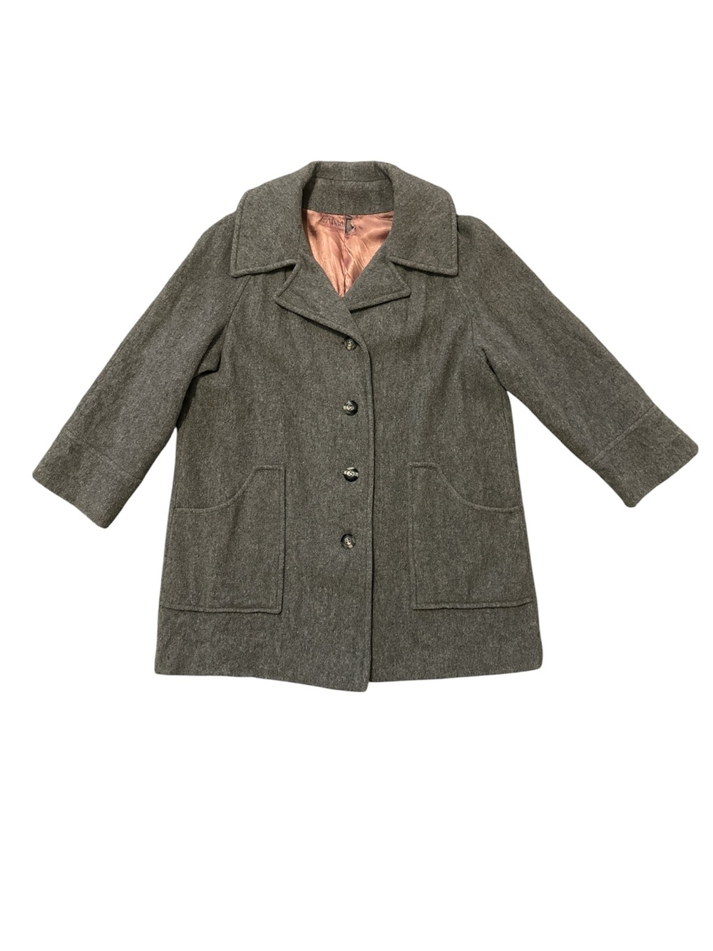 Vintage Suburban Miss Gray Wool Blend Oversized Winter Coat (see description)